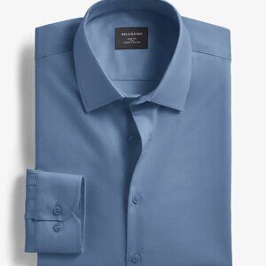 Mens Bellisimo Blue Button Up Dress Shirt